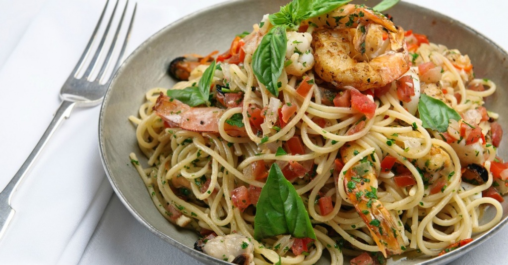 спагетти-с-креветками-рецепт-приготовления