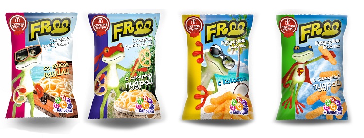 сахарные крендельки и кукурузные палочки «FROO»