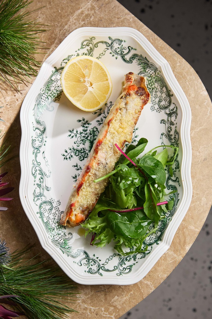 Фаланга краба с пармезаном и трюфельным соусом