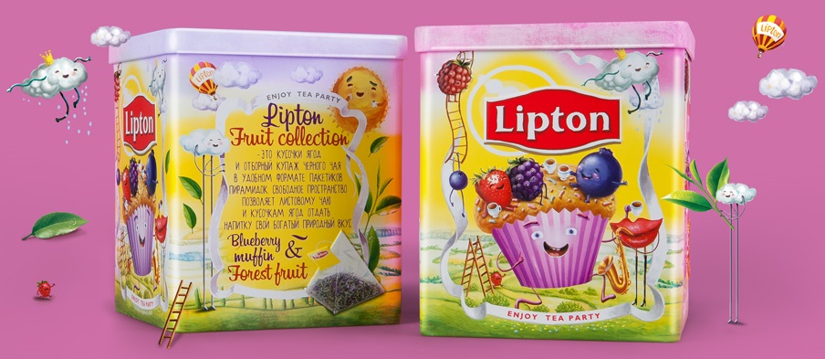 Мульфильм на упаковке Lipton