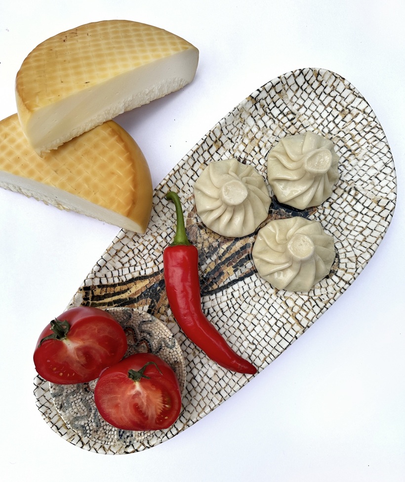 Хинкали с печеными овощами и сулугуни_Гоген