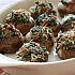 Шампиньоны, фаршированные шпинатом и беконом