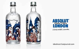 Новый дизайн водки Absolut от Gorillaz