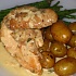 Отварная курица с грибным соусом