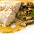 Хек отварной с грибами 