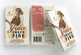 Place Creative Company упаковали рок-н-ролльный шоколад "Грейс в огне" 