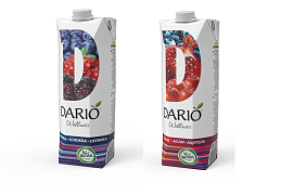 Компания «Санфрут-Трейд» выбрала упаковку Tetra Prisma Aseptic 1000 ml для премиальной линейки соков Dario Wellness