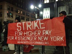 В Нью-Йорке забастовали работники McDonald's