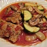Цыпленок, тушенный с кабачками и перцем