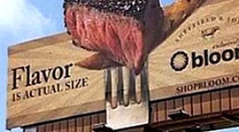 В США установлен рекламный щит с запахом бифштекса