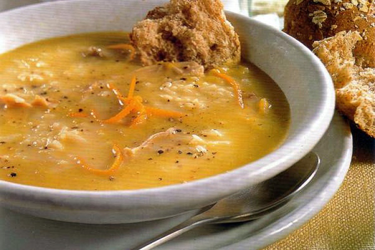 Куриный суп с тыквой и рисом