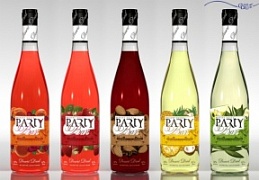 Новые десертные напитки "Party Bar" в декорированных бутылках от "Гласс Декор" 