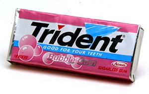 Жевательная резинка «Trident» содержит в составе генетически модифицированное вещество