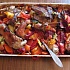 Баранина с овощами, с чесноком и перцем 